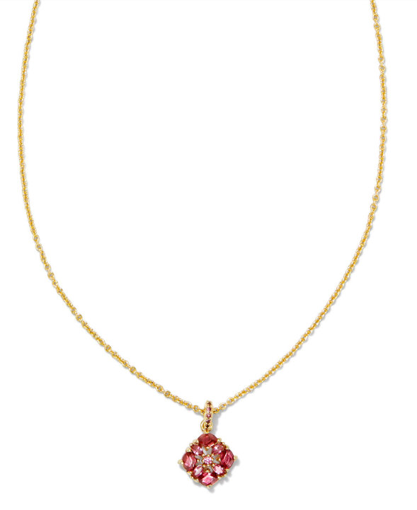 Dira Yellow Gold Plated Crystal Short Pendant Necklace by Kendra Scott