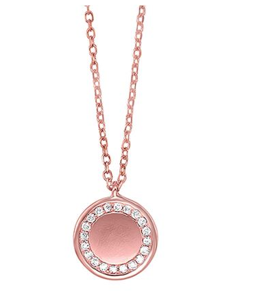 Engraveable Diamond Coin Necklace