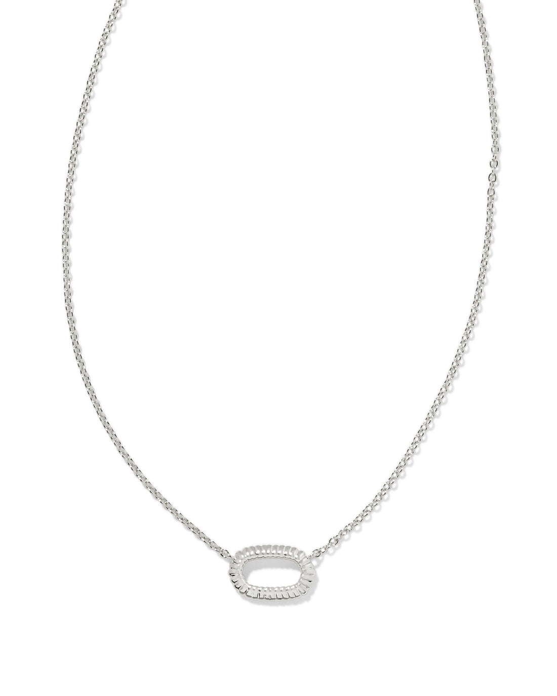 Elisa Ridge Silver Rhodium Plated Open Frame Necklace by Kendra Scott