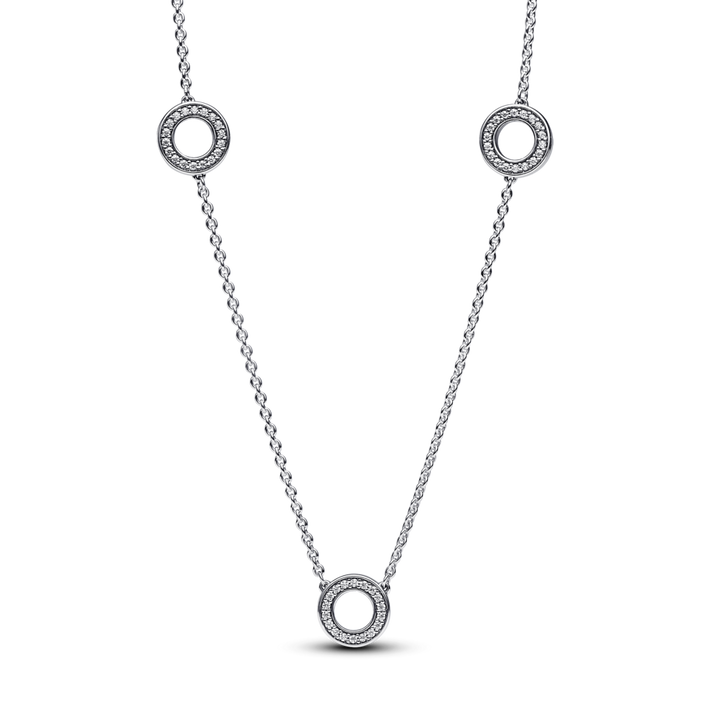 Pavé Circles Chain Necklace