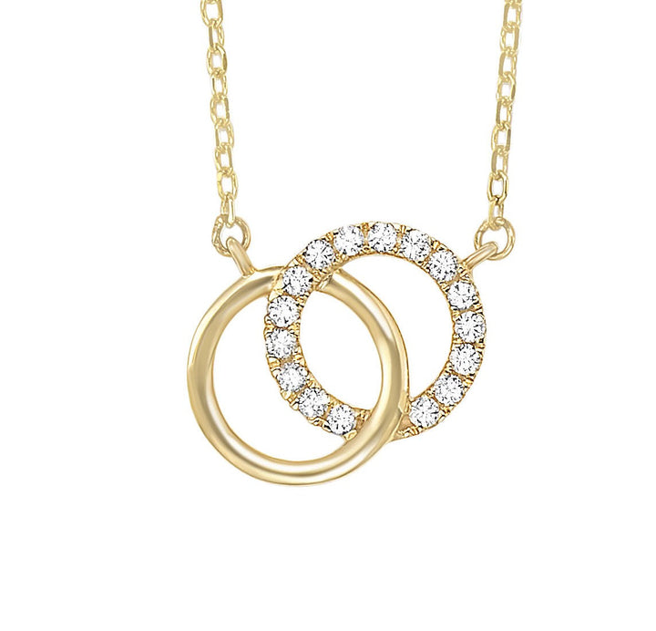 Interlocking Diamond Circle Pendant