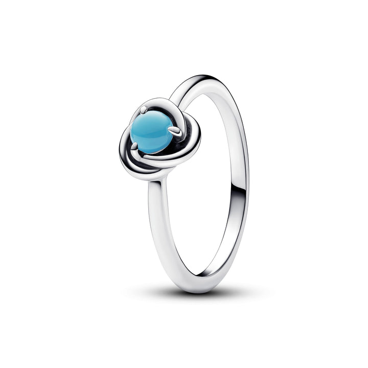 Pandora Turquoise Blue Eternity Circle Ring 192993C12