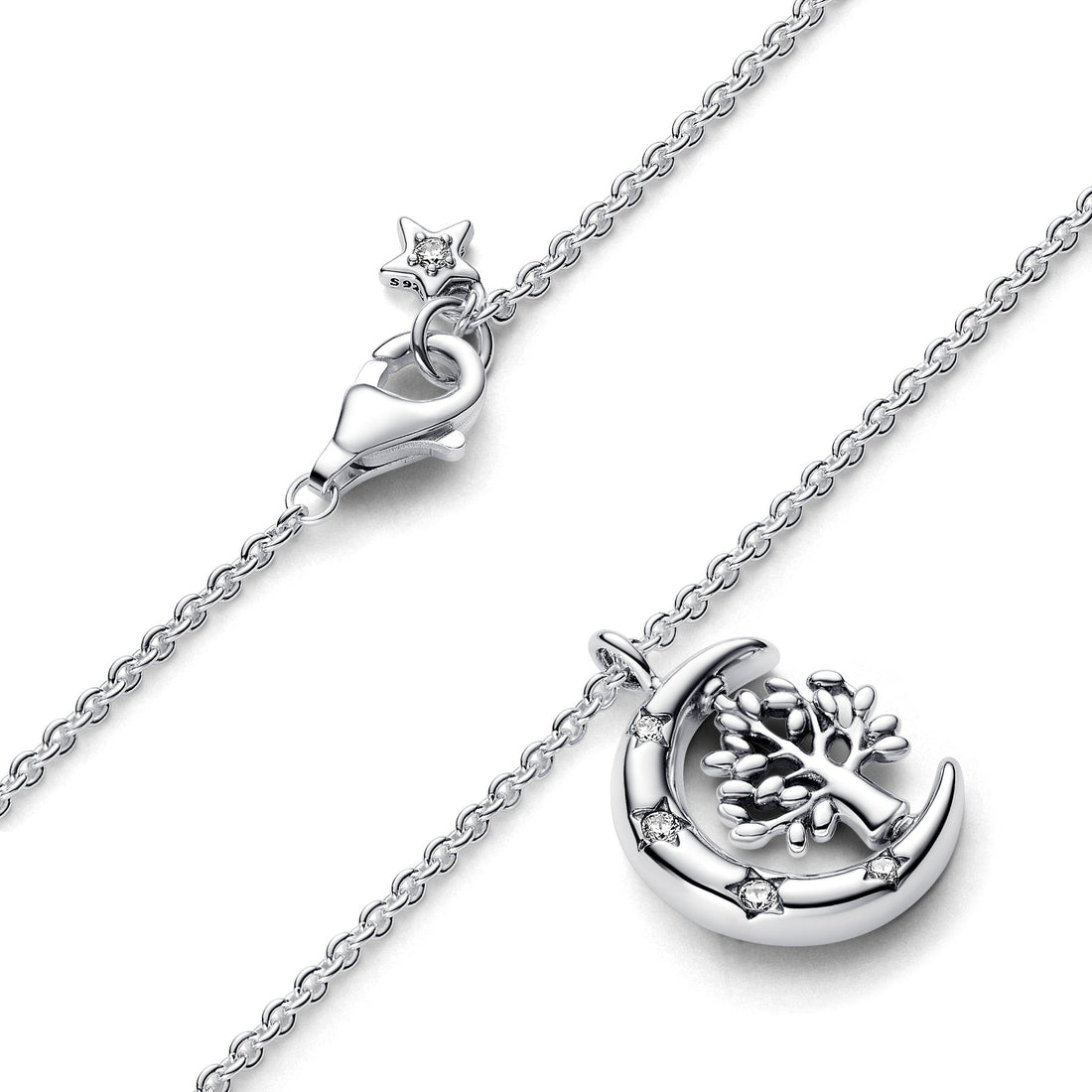 Pandora Moon & Spinning Tree of Life Pendant Necklace 392992C01